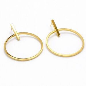 Gold Geometric Dangling Earrings (4009)